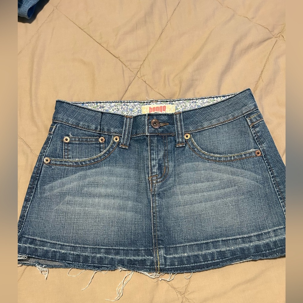 BONGO Blue Mini Skirt Casual Denim